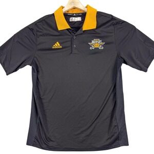 NKU Norse Polo Shirt Mens Medium Black NCAA Basketball Adidas Climalite